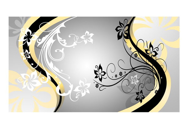 Tapete 'Art - flowers (yellow)'