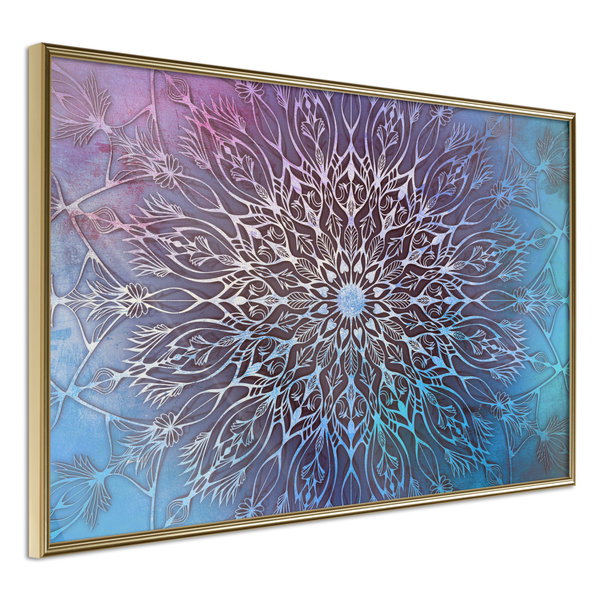 Poster 'Blue and Pink Mandala'