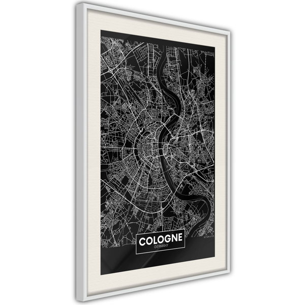 Poster 'City Map: Cologne (Dark)'