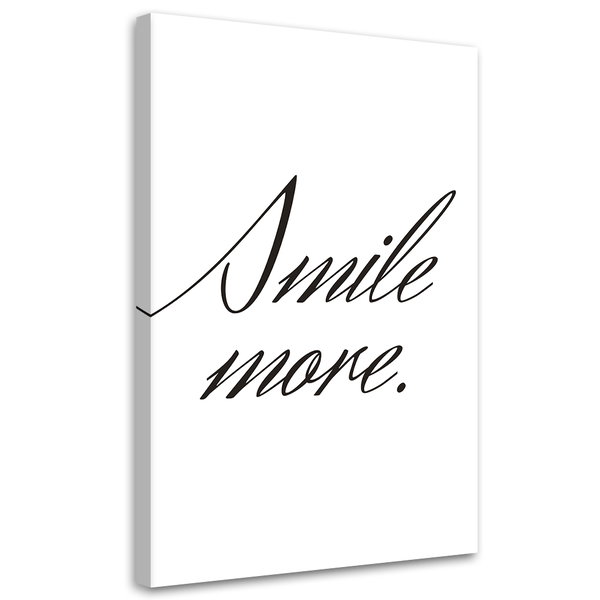 Kunstdruck auf Leinwand 'Smile More'