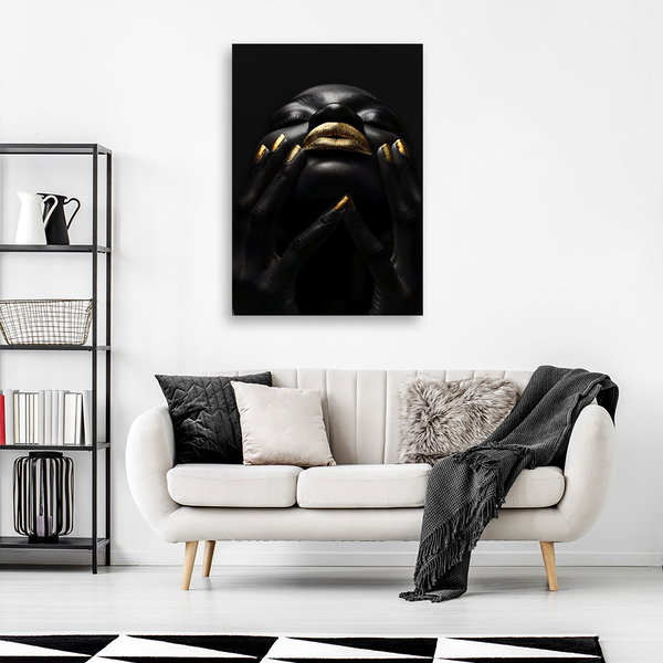 Kunstdruck auf Leinwand 'Golden Elegance 9'