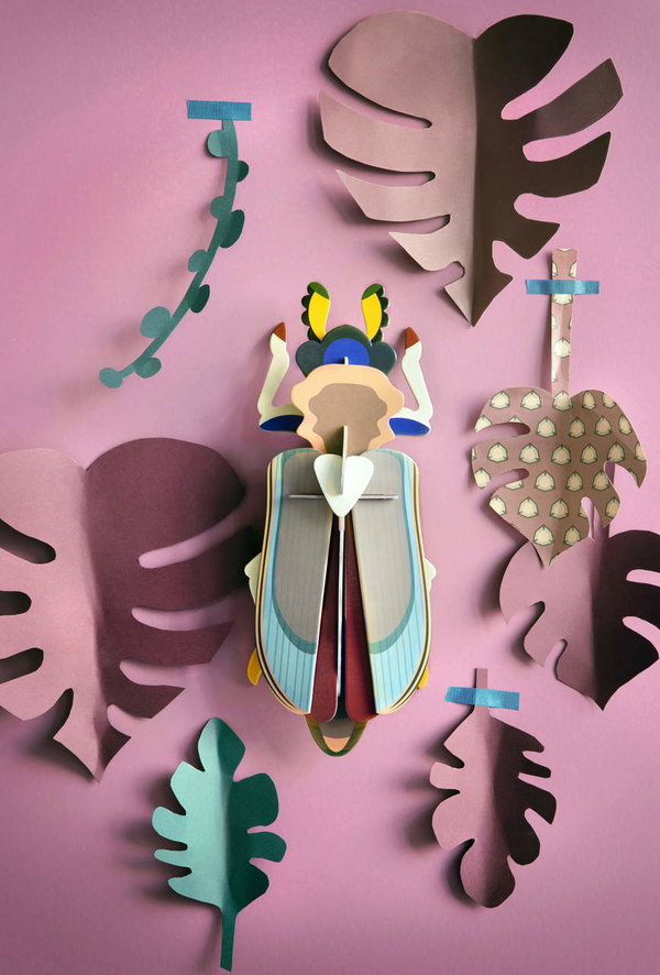 Wanddeko Papier 'Tigerkäfer'