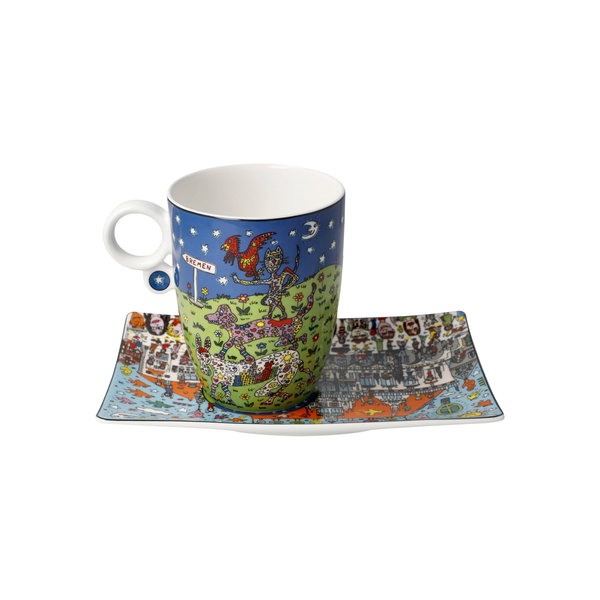 Goebel Becher mit Untertasse 'Roads to Bremen'