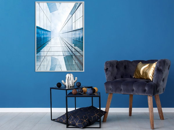 Poster 'Steel and Glass (Blue)'