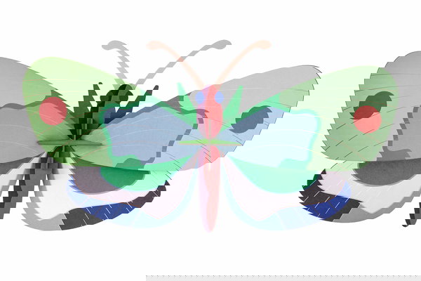 Arte de papel 3D 'Forest Butterfly Decor'