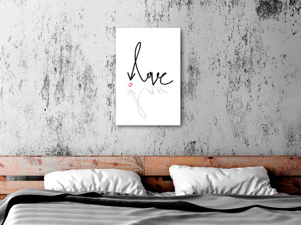 Kunstdruck auf Leinwand 'This is Love Vertical'