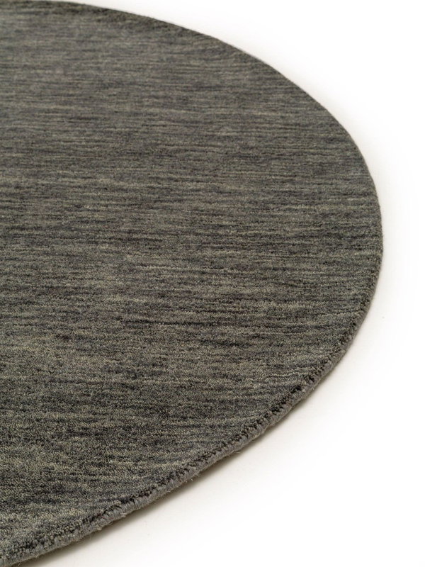Design Runder Wolltepich Jamal Grau