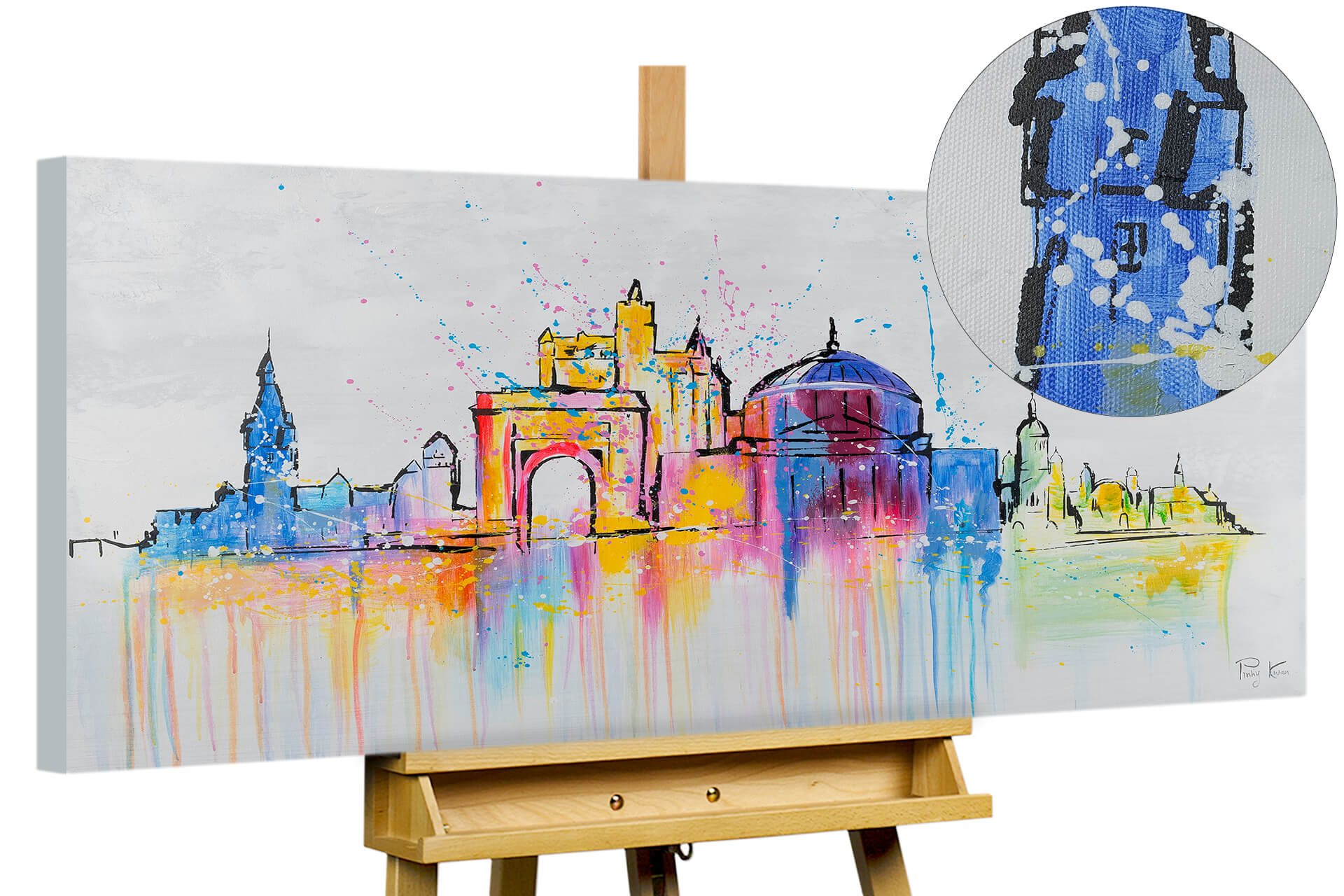 Kupite Akrilna Slika Bucharest Skyline Silhouette Kunstloft