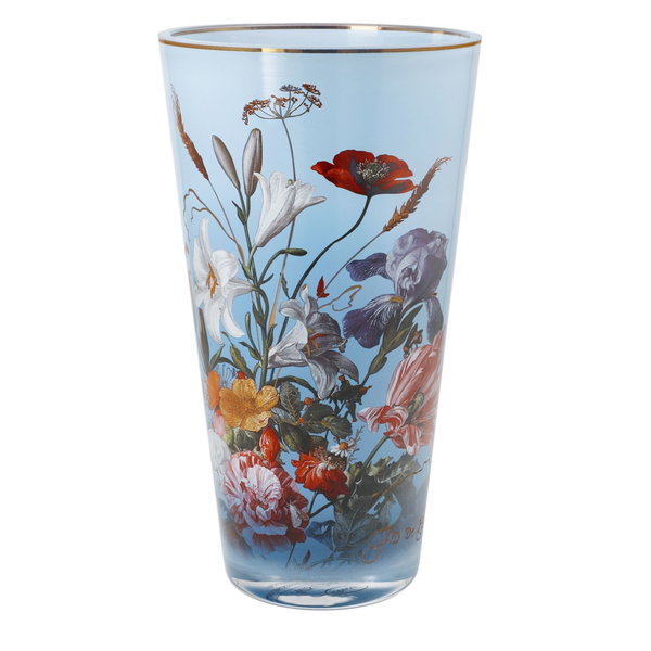 Vaso di vetro 'Sommerblumen' di Jan Davidsz de Heem 11x20x11cm