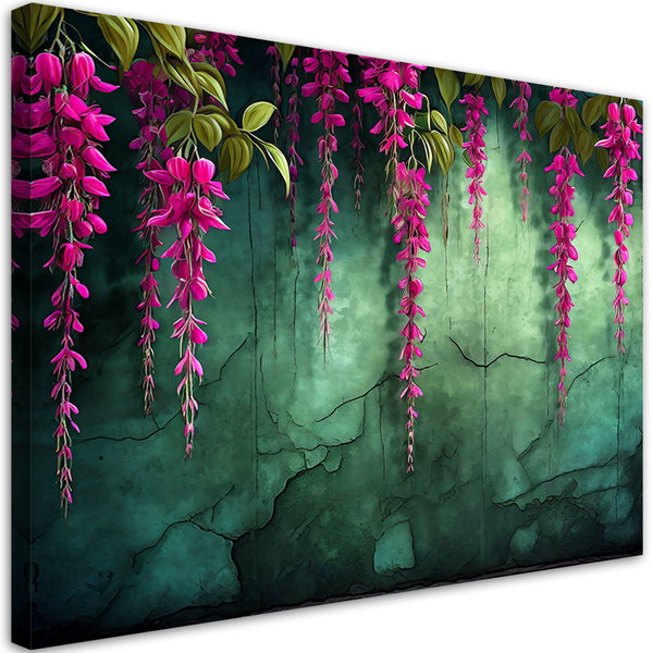 Kunstdruck auf Leinwand 'Hanging Purple Flowers 1'