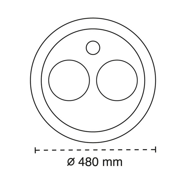 Deckenleuchte 'Rus R 3CCT'