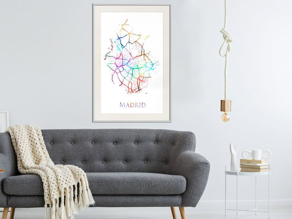 Poster 'City Map: Madrid (Colour)'