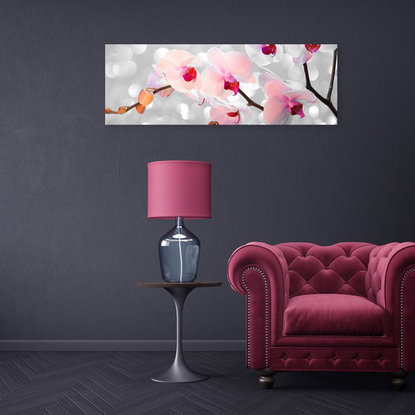 Kunstdruck auf Leinwand 'Pink Orchids'