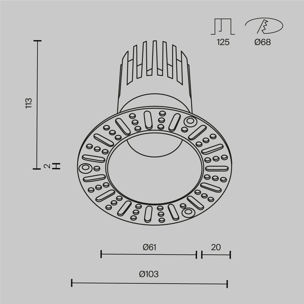 Ceiling Light 'Dip 6'