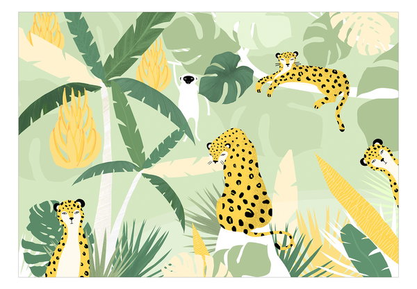 Selbstklebende Tapete 'Cheetahs in the Jungle - First Variant'
