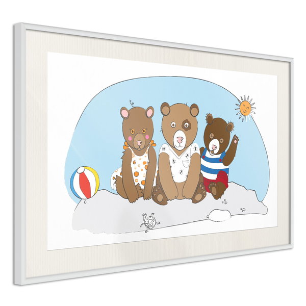 Poster 'Teddy Bears on the Beach'
