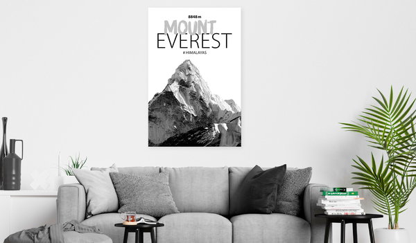 Kunstdruck auf Leinwand 'Mount Everest Vertical'