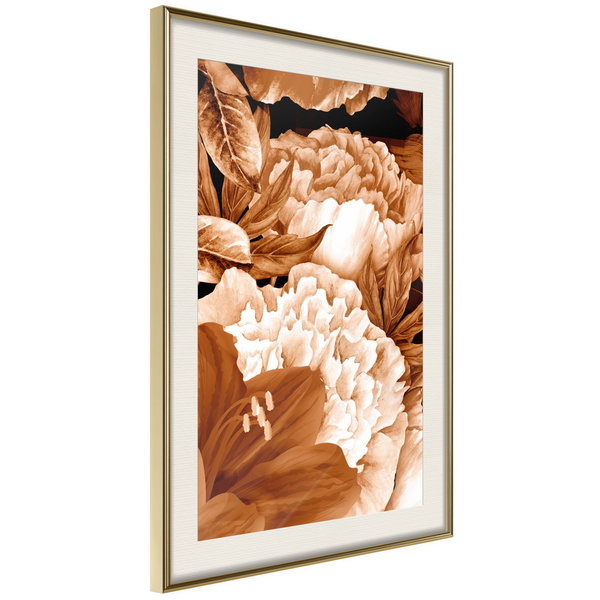 Poster 'Peonies in Sepia'