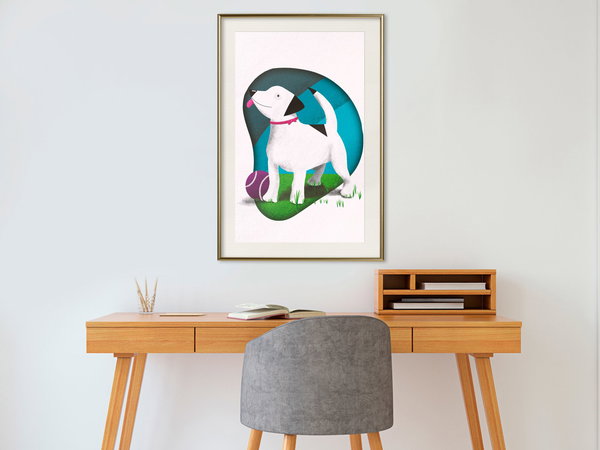 Poster 'Dog and Ball'