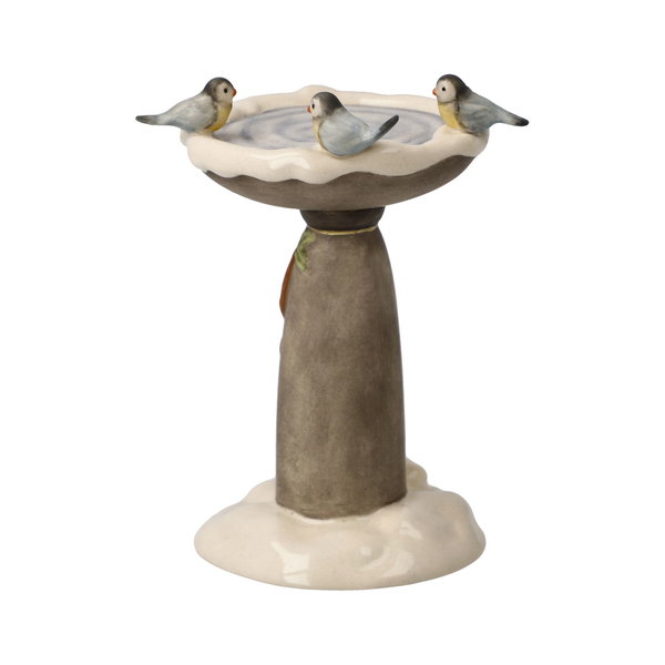 Porzellan Figur 'Winterliches Vogelbad' von Goebel 6x8,5x7cm