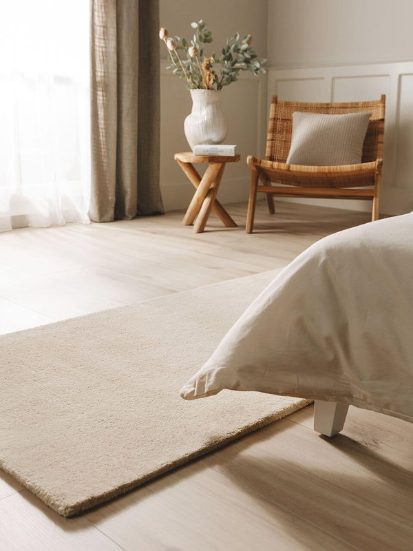 Design Wollteppich Bent Beige
