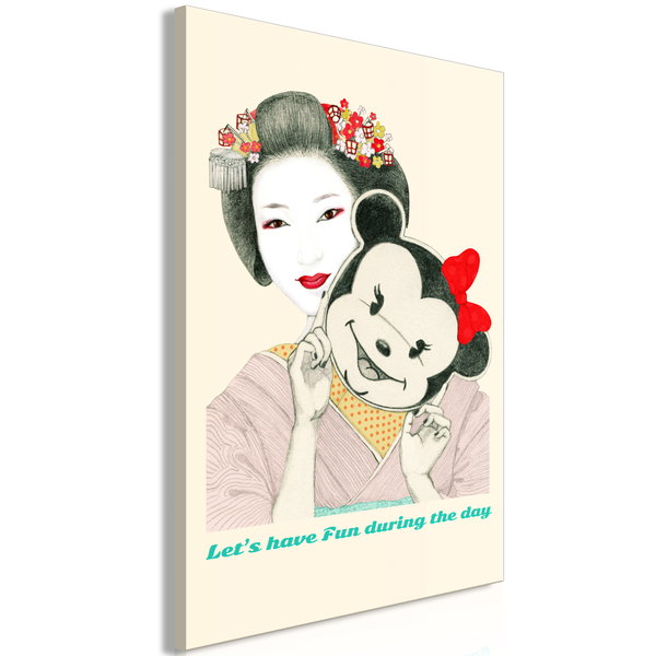 Art print on canvas 'Funny Geiko Vertical'