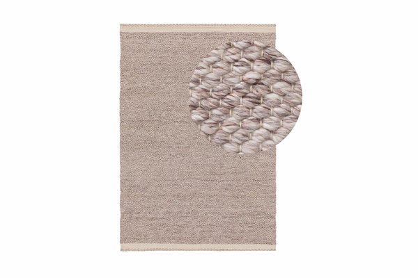 Design Teppich aus recyceltem Material Kiah Beige/Taupe