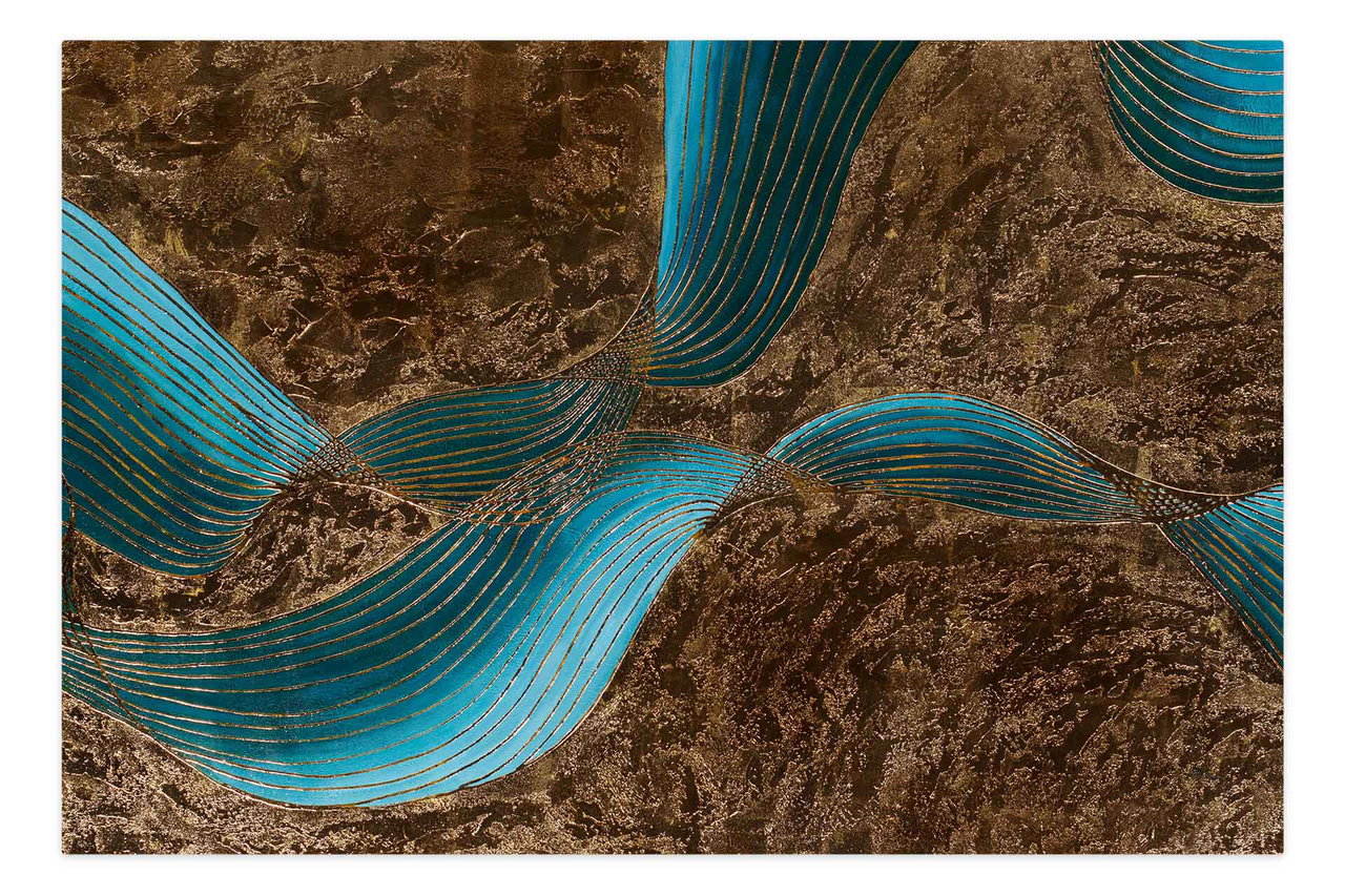 Olieverf schilderijen 'Paths of Destiny' | Handgeschilderd unicum 180x120cm komt in de ruimte goed tot zijn recht.