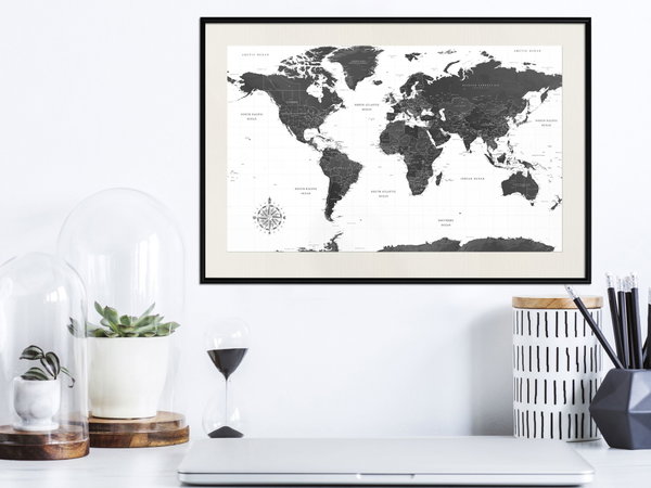 Poster 'Monochrome Map'