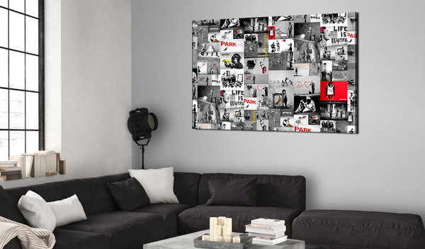 Kunstdruck auf Leinwand 'Street Art: Banksy'