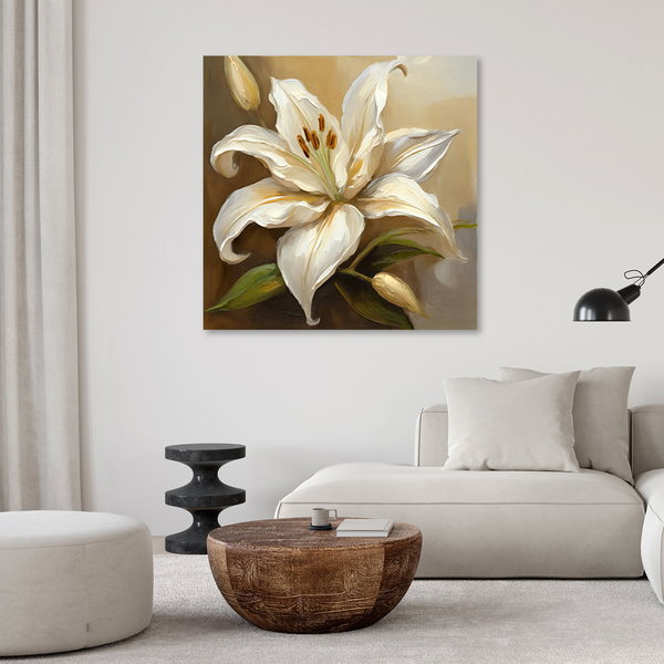 Kunstdruck auf Leinwand 'Lily's Graceful Bloom 1'