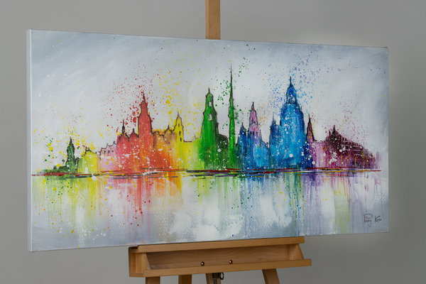 Handgemaltes Gemälde 'Dresden Must Sees' 120x60cm | inkl. Echtheitszertifikat