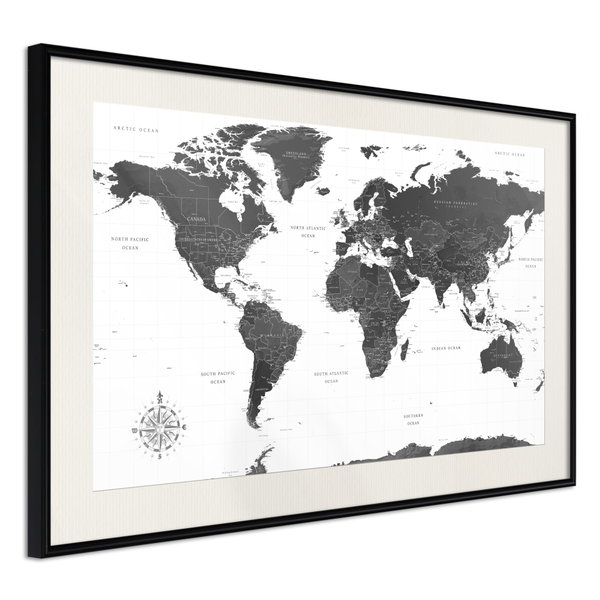 Poster 'Monochrome Map'