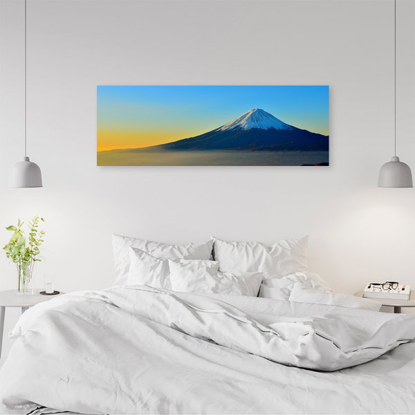 Kunstdruck auf Leinwand 'Dawn's Embrace on Mount Fuji'