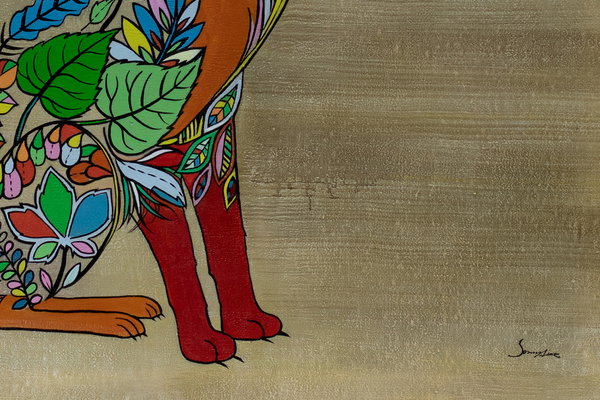 Großzügig aufgetragene Farben