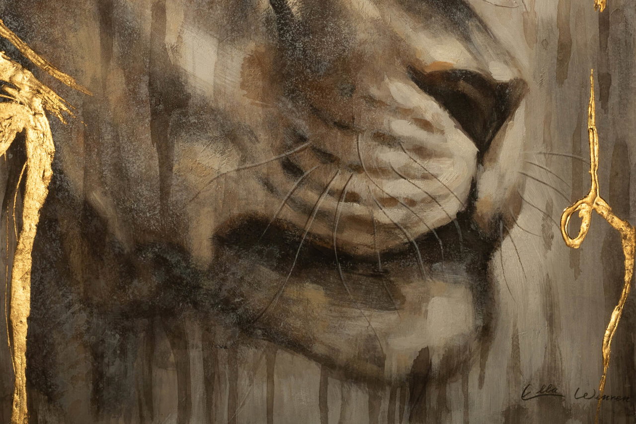 Handgeschilderd schilderij 'Majestic Love' 75x100cm | incl. certificaat van echtheid in de ruimte.