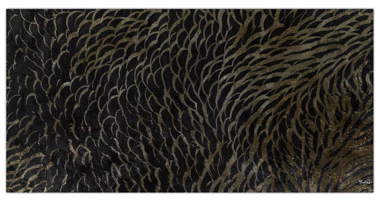 XXL Olieverf schilderijen 'Shimmering Pattern' | Handgeschilderd unicum in de ruimte.