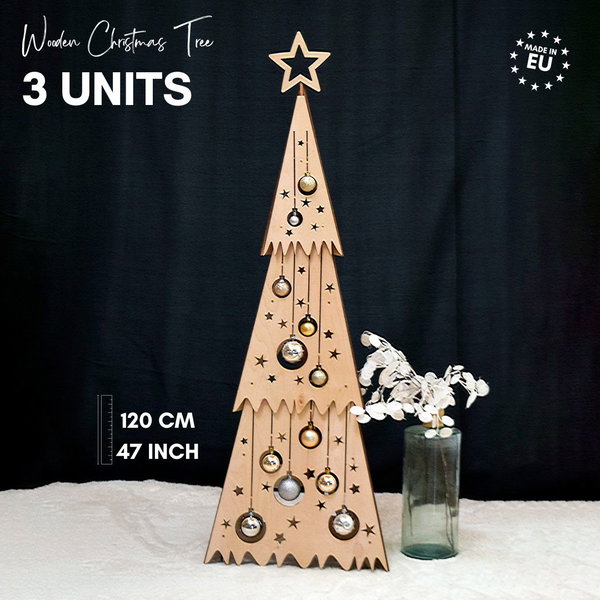 Hölzerner Weihnachtsbaum 'Festive 3 Unit'