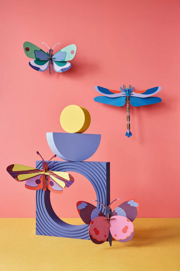 Wanddeko Papier 'Azur-Libelle'
