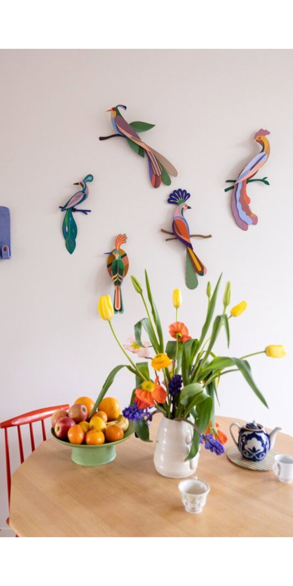 Wanddeko Papier 'Exotischer Vogel'