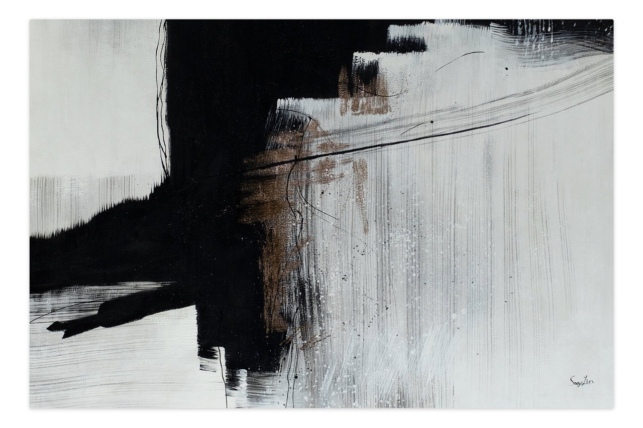Olieverf schilderijen 'Power of Lights' | Handgeschilderd unicum 180x120cm in de ruimte.