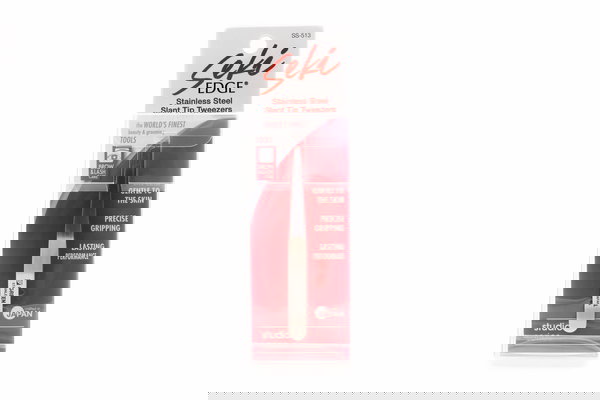 Stanless Steel 6" Deluxe Bent Straght Tweezers, Fne Serrated Tps