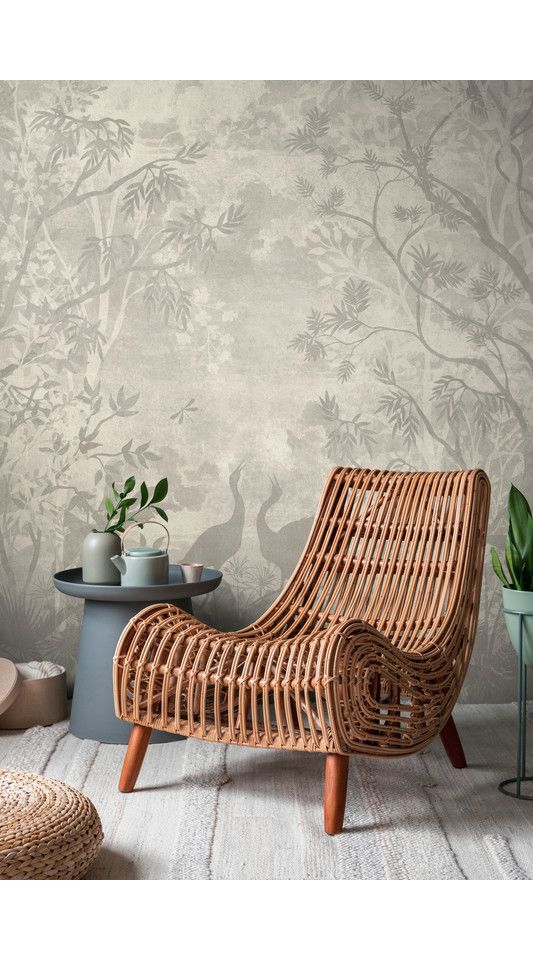 Tapete 'Woodland Grey' 371x280cm