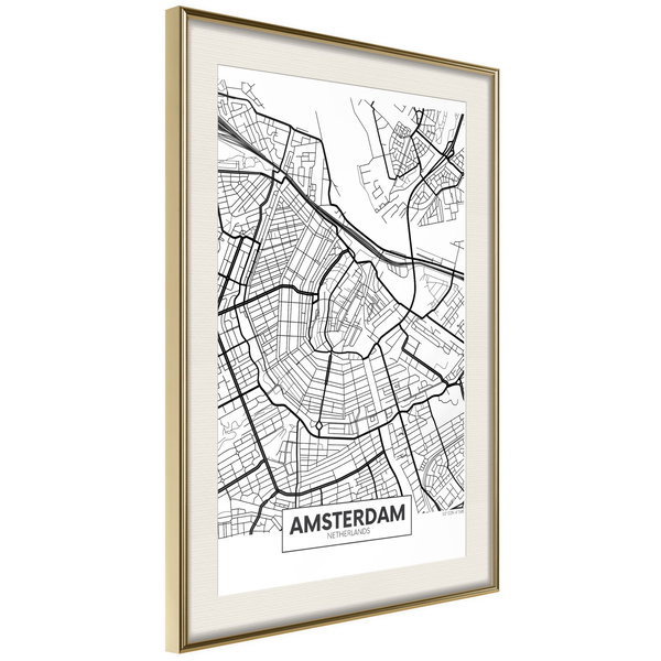 Poster 'City map: Amsterdam'
