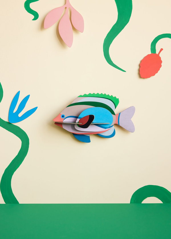 Wanddeko Papier 'Tropenfisch'
