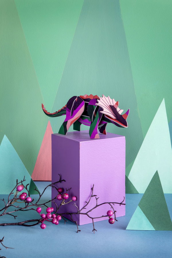 Papierskulptur 'Triceratops'