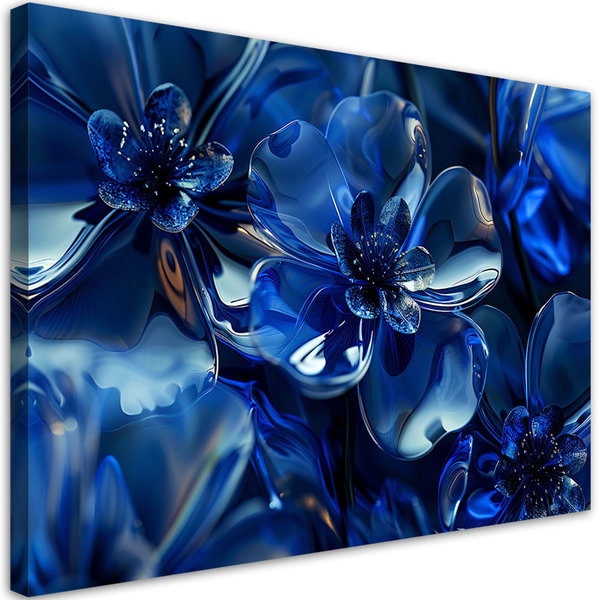 Kunstdruck auf Leinwand 'Sapphire Prism Blossoms 1'