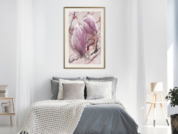 Poster 'Magnolia on Marble Background'