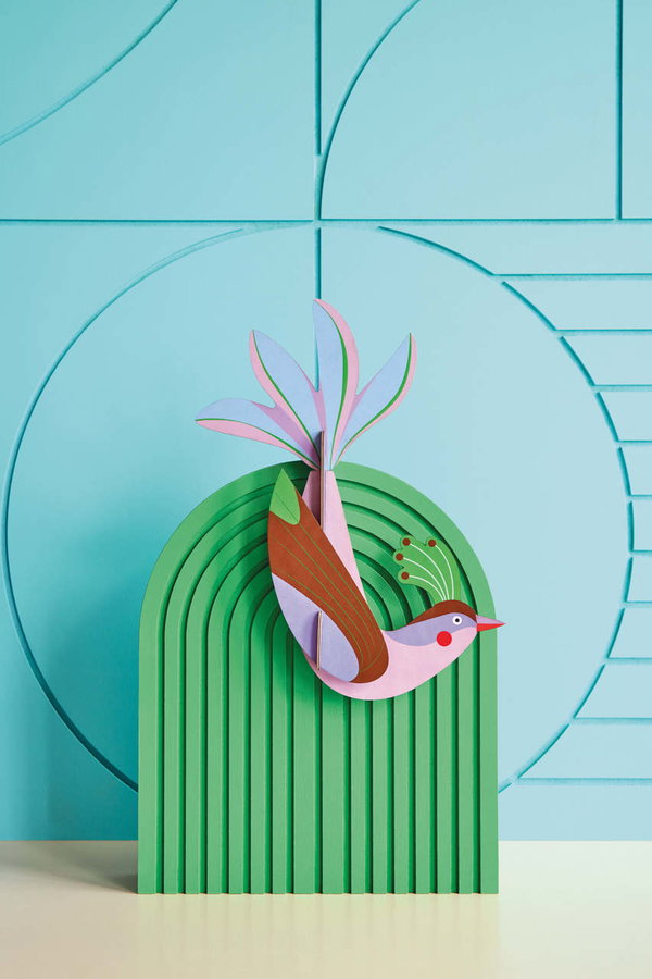 Wanddeko Papier 'Eleganz mit Kamm'