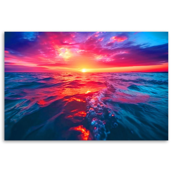 Kunstdruck auf Leinwand 'Radiant Ocean Sunset 3'